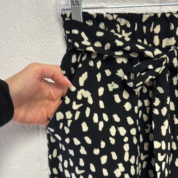 Wish Black and White Wide Leg Pants - Picture 4 of 6